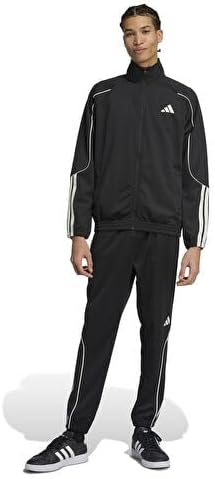 adidas Erkek Stadyumu 3  izgili E ofman Tak m , siyah/k r k beyaz, 3XL