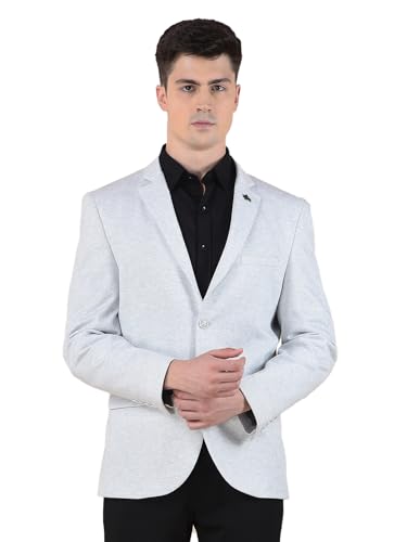 Image of Cantabil Blazer for Men | Premium Casual Blazer Slim Fit Notched Collar Terry Rayon Stretch Fabric Self Design Pattern (P MBZC00095)