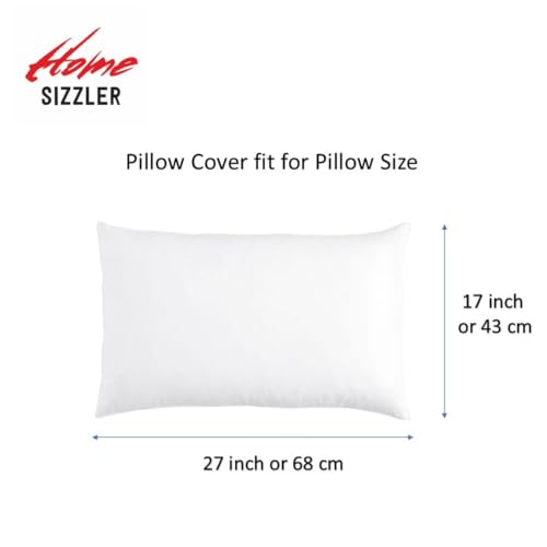 Image of Home Sizzler Floral Frill Border Microfibre King Size Pillow Covers (18 X 27 Inches) - Purple, Set of 2