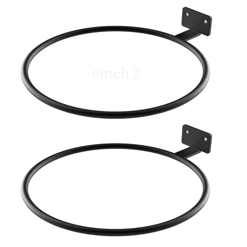 QTJUST 2Pack 6in Wall Flower Pot Holder Ring Plant Hanger,