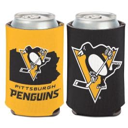 WinCraft NHL Pittsburgh Penguins 1-Pack 12 oz. 2-Sided State Design Can Cooler