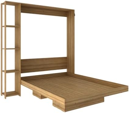 Cama De Casal Articulável Multifuncional Vertical com Nichos Cor:...