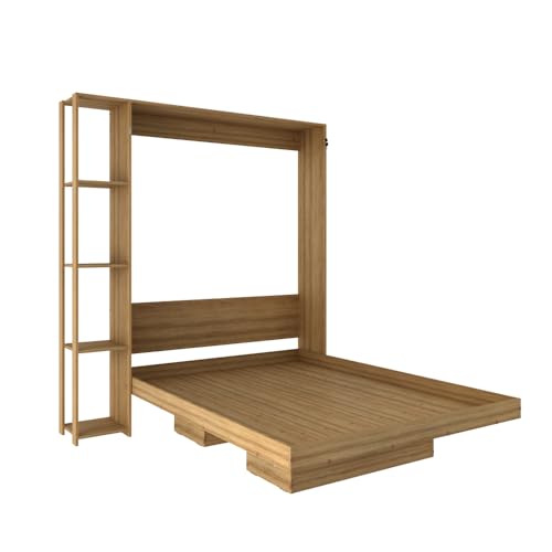 Cama De Casal Articulável Multifuncional Vertical com Nichos Cor:...
