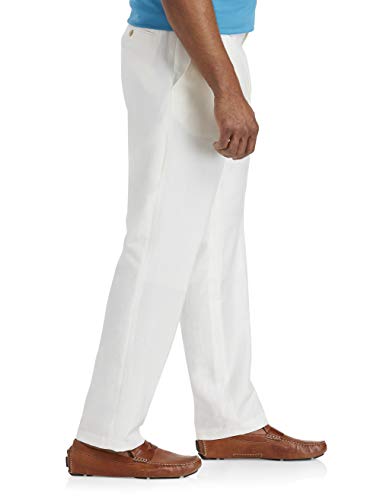 Oak Hill by DXL Men's Big and Tall Linen-Blend Suit Pants White 48 x 303