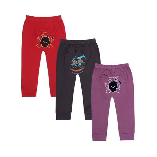 Image of superminis Printed Cotton Pyjama /Pants for Baby Boys and Baby Girls | Pack of 3 (Multicolor Designs)