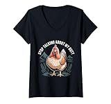 Photo Gallery donna stop talking about my butt chicken farmer farm puns - maglietta con collo a v Photo Gallery donna stop talking about my butt chicken farmer farm puns - maglietta con collo a v