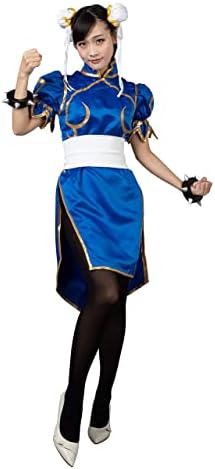 Cosfun Women's Chun Li Cosplay Costume Cheongsam Dress Mp000407 (Small)