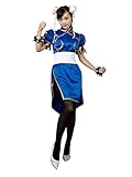 Cosfun Women's Chun Li Cosplay Costume Cheongsam Dress Mp000407 (Small)