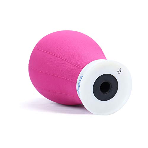 Eerya Canvas Block Head 24 Inch Wig Head Set for Wig Making Display Styling Rosy Poly Canvas Block Head with Stand Mannequin Head with Mount Hole Manikin Head Wig Head Stand (24inch,Rosy)