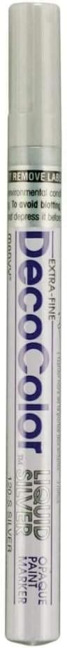 Uchida Of America CORP Uchida DecoColor Extra Fine Point Paint Markers (UCH120SSLV), Silver