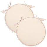 Uonlytech 2 Stück Packung Runde Stuhlkissen aus Dicker Schwammstoff Flexiblem Design und Langsamer Rückfederung Elegante Sitzauflagen für Küchen und Esszimmerstühle