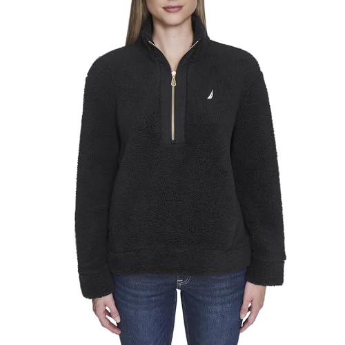 Image of Nautica Women's Mockneck Fleece Sweater Pullover