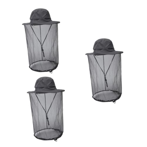 Happyyami 3pcs Anti-uv Repelling Hat Comfortable Face Covering Net for Outdoor Use for Fishermen Hunters Campers