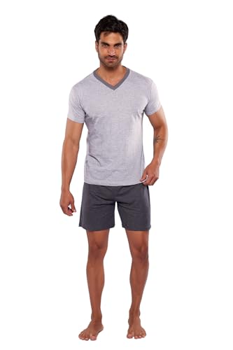El Mejor Listado de Pijamas Caballero - 5 favoritos. 46 Alfani - Pijama para Hombre, Conjunto Playera y Bermuda- Oxford Grande