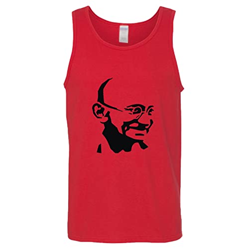 Débardeur rouge homme grande taille 3XL imprimé héros hindi Gandhi