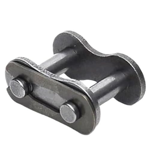 1Pcs 04B-1 Carbon Steel Roller Chain/Chain Connector, Chain Pitch 6mm, Half/Full Buckle Roller Industrial Chain Join Buckle MINGPING (Size : Closed Connector)