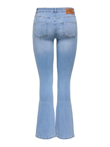 Image of Only Women's Mid Rise Bootcut Flared Jeans | Stretchy & Stylish Retro Look