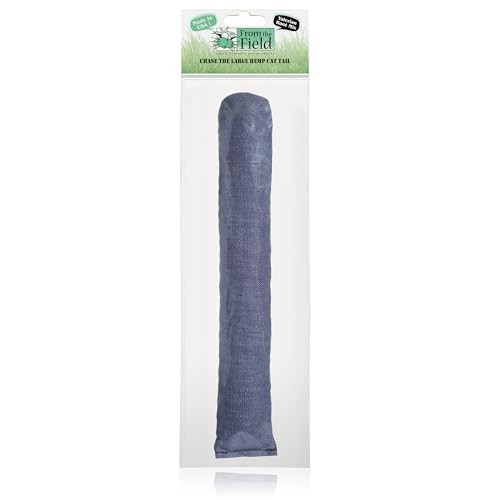 From The Field | Chase The Large Hemp Cat Tail Catnip Toy | Eco-Friendly Kicker Toy with Organic Catnip & Valerian Root | Durable Hemp Fabric, Biodegradable, USA-Made | Cat Toy for Active Play