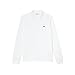 Lacoste Men's Classic Fit Long Sleeved L.12.12 Polo Shirt, White, Medium