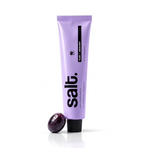 Image of Salt. Oral Care FLASH Jamun Mint Stain Removal Toothpaste (100g) - Teeth Whitening & Deep Stain Remover for Fresh Breath & Healthy Gums