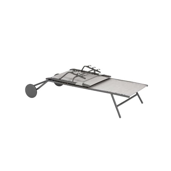 2er Set Sonnenliegen Miami II Gris Galet