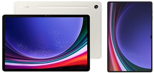 Image of Samsung Galaxy Tab S9 Ultra 36.99 cm (14.6 inch) Dynamic AMOLED 2X Display, RAM 12 GB, ROM 512 GB Expandable, S Pen in-Box, Wi-Fi Tablet, Beige with S9 Ultra Screen Protector, Transparent