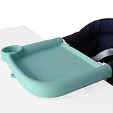 Baby Dining Tray Compatible with Inglesina Fast Table Chair Silicone Baby Feeding Tray for Clip-On Fast Table Chair Dishwasher Safe BPA Free Silicone Removable Dining Tray Accessory -Light Blue