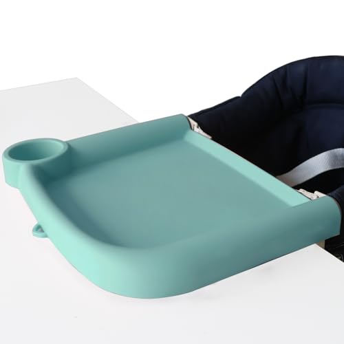 Baby Dining Tray Compatible with Inglesina Fast Table Chair Silicone Baby Feeding Tray for Clip-On Fast Table Chair Dishwasher Safe BPA Free Silicone Removable Dining Tray Accessory -Light Blue