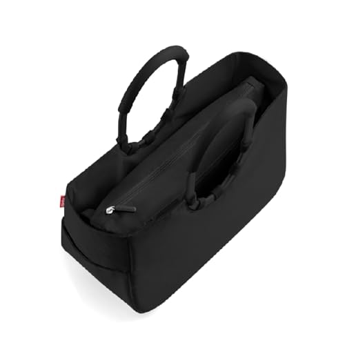 reisenthel loopshopper M Frame Black/Black – Stabile Tasche mit praktischen Fächern aus recycelten PET-Flaschen – Eleganz beim Einkaufen, viel Funktion inklusive!