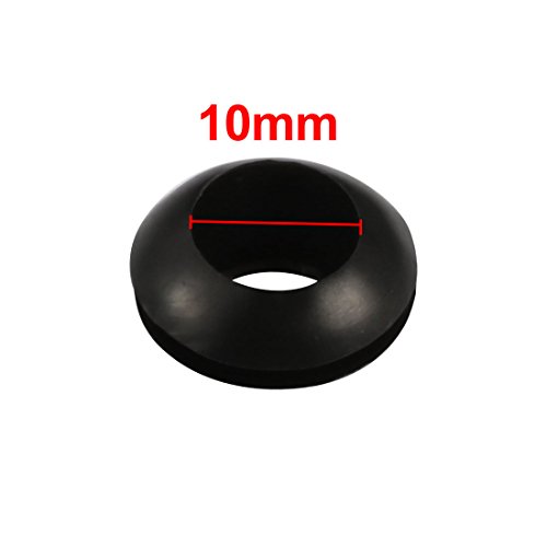 Sourcingmap 30pcs Wire Protective Grommets Black Rubber 10mm Double Sided Grommet - Image 3