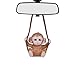 Seninda Cute Monkey Car Hanging Ornament – Funny Rearview Mirror Accessories, Swinging Animal Charm Decoration, Resin Monkey Gift for Car Decor