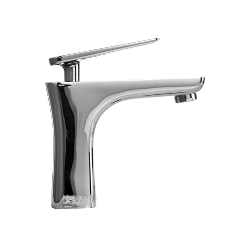 Robinet de salle de bain chromé mitigeur eau chaude et froide