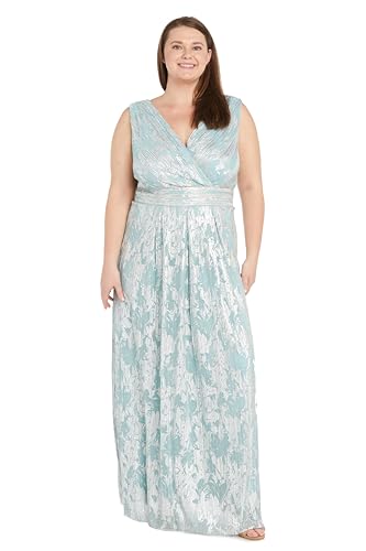 Image of Womens Long Metallic Printed Gown