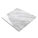 Faticdorr Natural Marble Cutting Board For Kitchen, 16 x 20 Inch Marble Slab Pastry Board With Non-Slip Feet For Baking, Cheese, Charcuterie, Chocolate, White Gray Net Veins