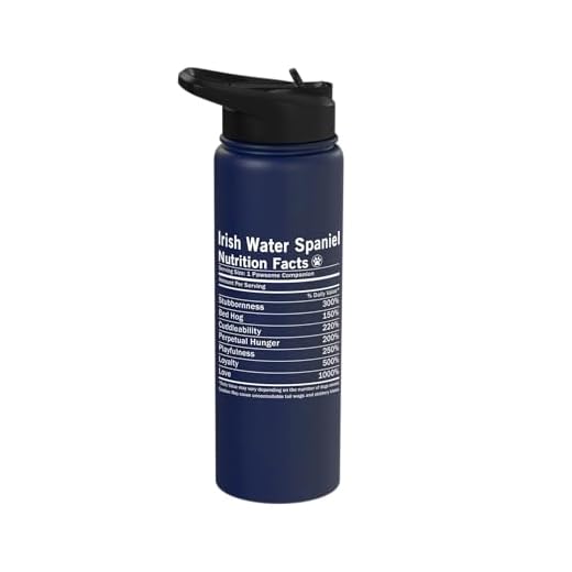 Irish Water Spaniel Nutrition Facts Funny Whiptail Dog Stainless Steel Insulated Water Bottle
