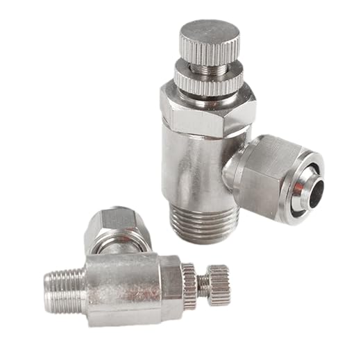 Conector de tubería de aire SL6-M5 para regular la velocidad de cilindros neumáticos 4