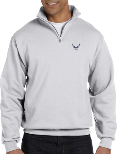 MilitaryBest U.S. Air Force HAP Wings Embroidered Quarter-Zip Pullover