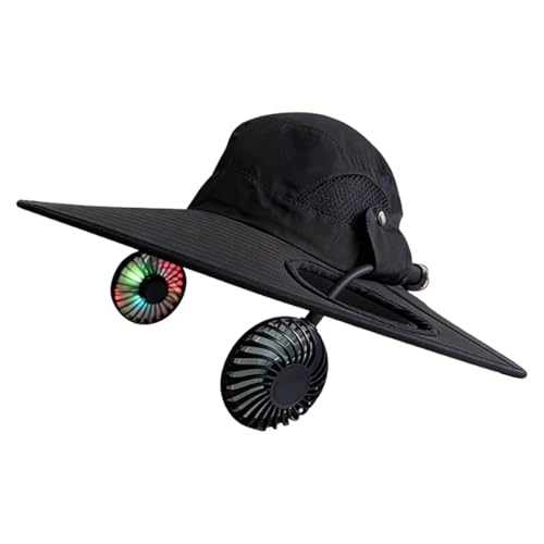 Chapeau avec ventilateur réglable contre la chaleur pour voyage et rando