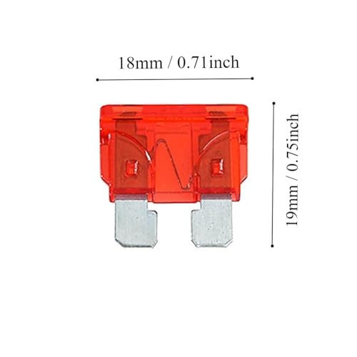 Set de 10 fusibles pequeños mini automóvil de hoja eléctrica 5A 7.5A 10A 15A 20A 25A 30A 35A 40A (35A, Medio) miniatura 4