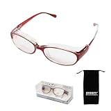 [ブレイン] SNOOPY（大人用）・ディズニーミッキー（キッズ用） 花粉対策メガネ （巾着ポーチ付き）花粉症 メガネ 子供用 おしゃれ レディース メンズ 紫外線カット 花粉メガネ 花粉対策 花粉用 飛沫対策 花粉症 保護メガネ (大人用(180026)レッド/SNOOPY)