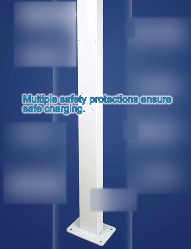 Borne de recharge au sol support en acier de 150 cm pour garage