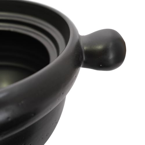 Banko-Ware-Rice-Pot-Ground-Product-Series-Double-Lid-Fluffy-Rice-Donabe-clay-pot-for-Microwave-and-Oven-Safe-with-English-Manual-Made-in-Japan-3-5-servings