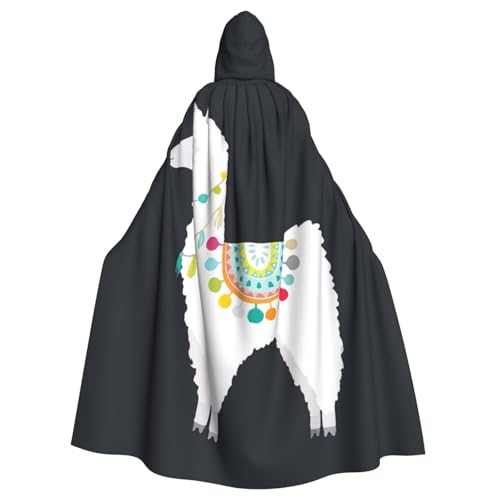 Cape à capuche imprimé lama Renaissance pour votre soirée cosplay