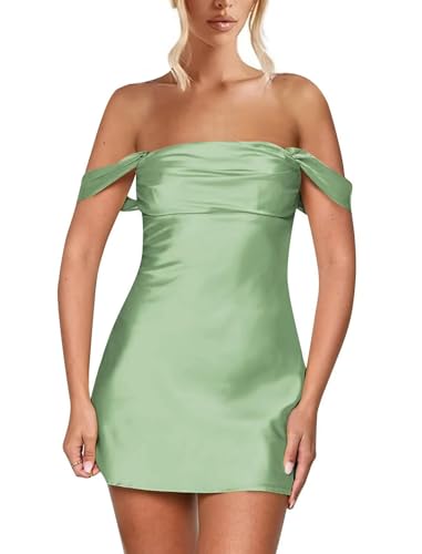 Off The Shoulder Silk Satin Homecoming Dresses for Teens A Line