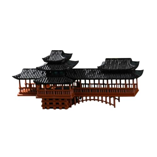 Cabilock Pont Miniature Décor Japonerie pour Jardin et Bonsaï, Ornement Micro-Paysage en Plastique Résistant aux Intempéries, Grosse Taille 21x8x9 Cm, Décoration Extérieure de Maison