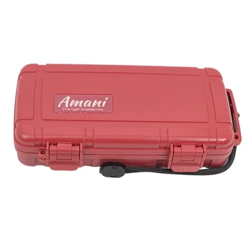 Amani Red 5 Stick Cigar Travel Humidor
