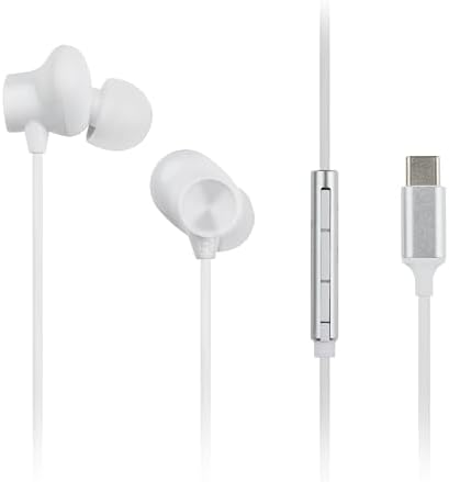 Panasonic RP-TCM225DEW, USB-C-Ohrhörer, In-Ear-Ohrhörer, kabelgebundene Kopfhörer mit integriertem Mikrofon & Bedienung, kraftvoller Bass, anpassbare Passform, 1,2 m Kabel, Weiß