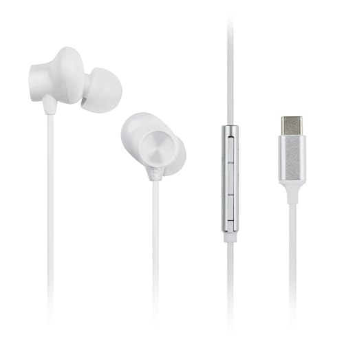 Panasonic RP-TCM225DEW USB-C Écouteurs Intra-Auriculaires, Casque Filaire avec Micro et Télécommande Intégrés, Basses Puissantes, Ajustement...