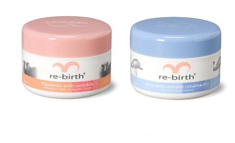 FiicoRebirth Set of 2 Placenta Anti Wrinkle Cream Day Cream 100 Ml. + Emu Anti-Winkle with AHA Night Cream 100 Ml. INC