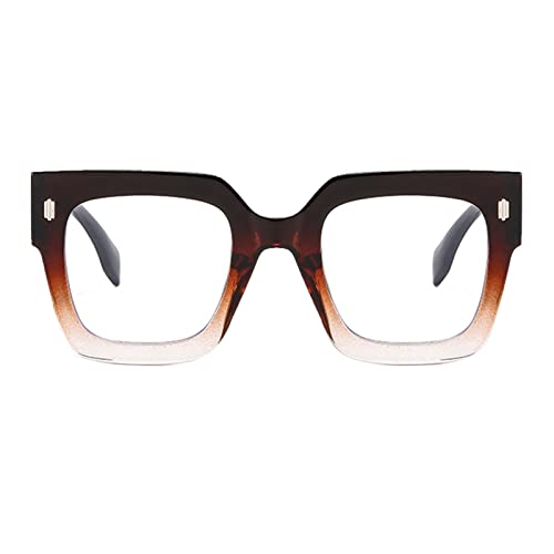 It's Retro Square Fashion Sunglasses - Stylish Oversized Unisex Sunglasses with Tortoise Shell Design for Trendy Look, coffee, Einheitsgröße